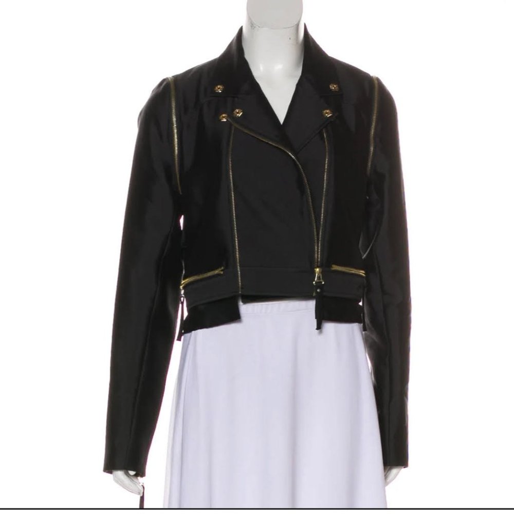 THOMAS WYLDE Notch-Lapel Crop Jacket- Size S